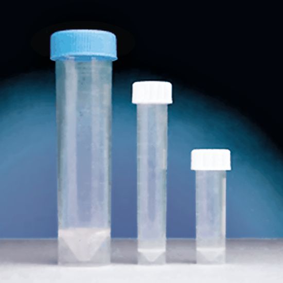 Picture of 50 ml Transport Vials with blue caps - SALE